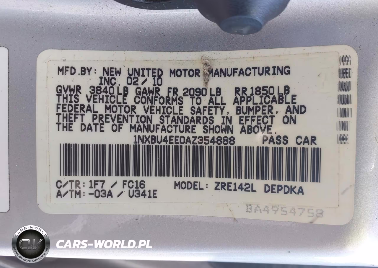 2010 Toyota Corolla Le VIN:1NXBU4EE0AZ354888 - 9