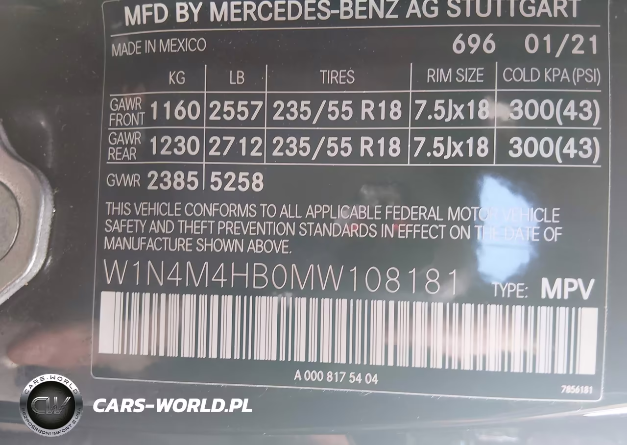 2021 Mercedes-Benz Glb 250 4Matic VIN:W1N4M4HB0MW108181 - 9