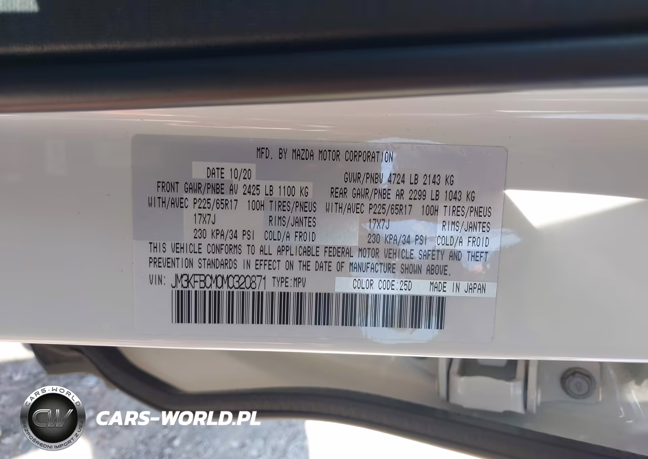 2021 Mazda Cx-5 Touring VIN:JM3KFBCM0M0320871 - 9