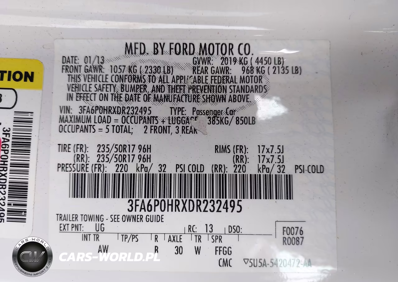 2013 Ford Fusion Se VIN:3FA6P0HRXDR232495 - 9