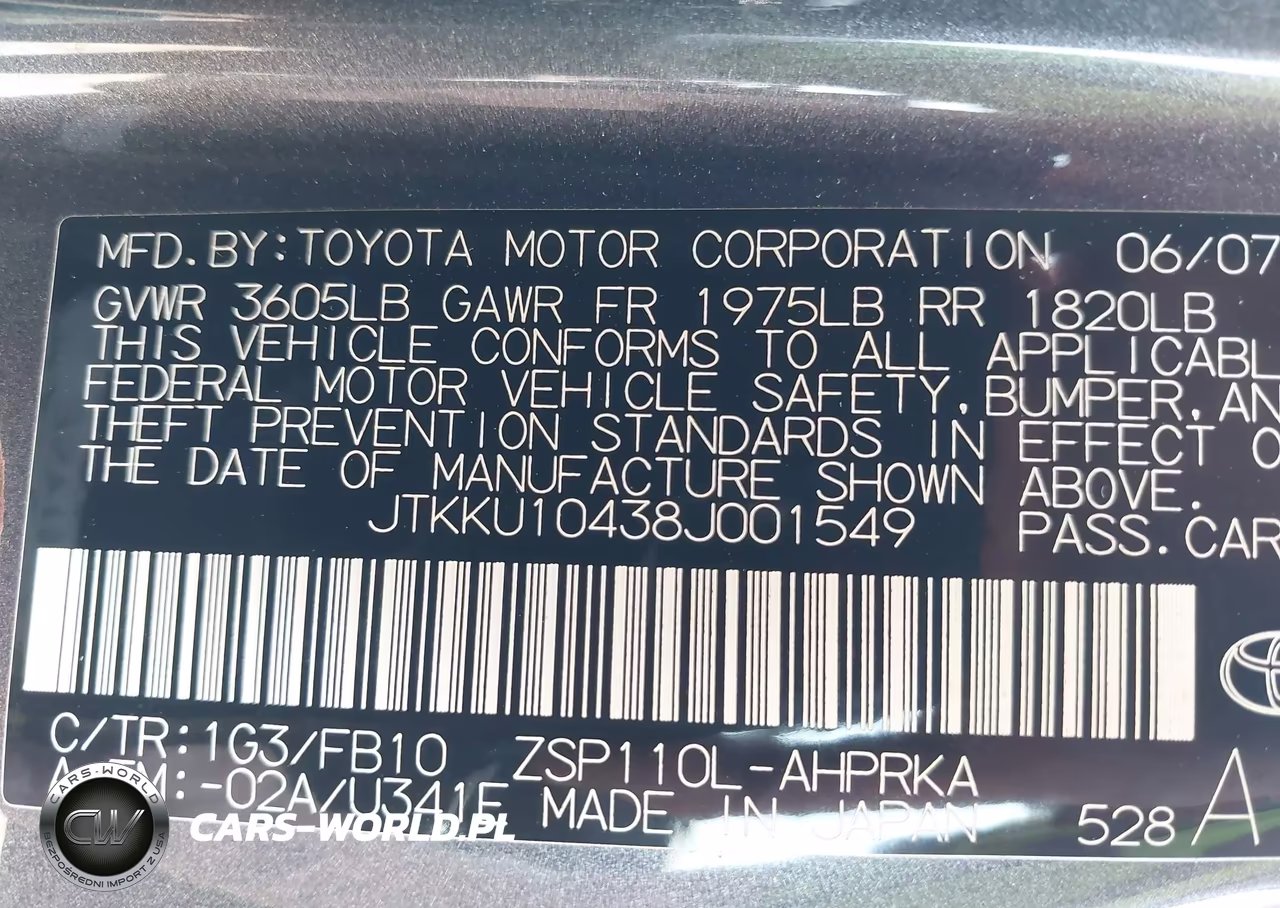 2008 Scion Xd VIN:JTKKU10438J001549 - 9