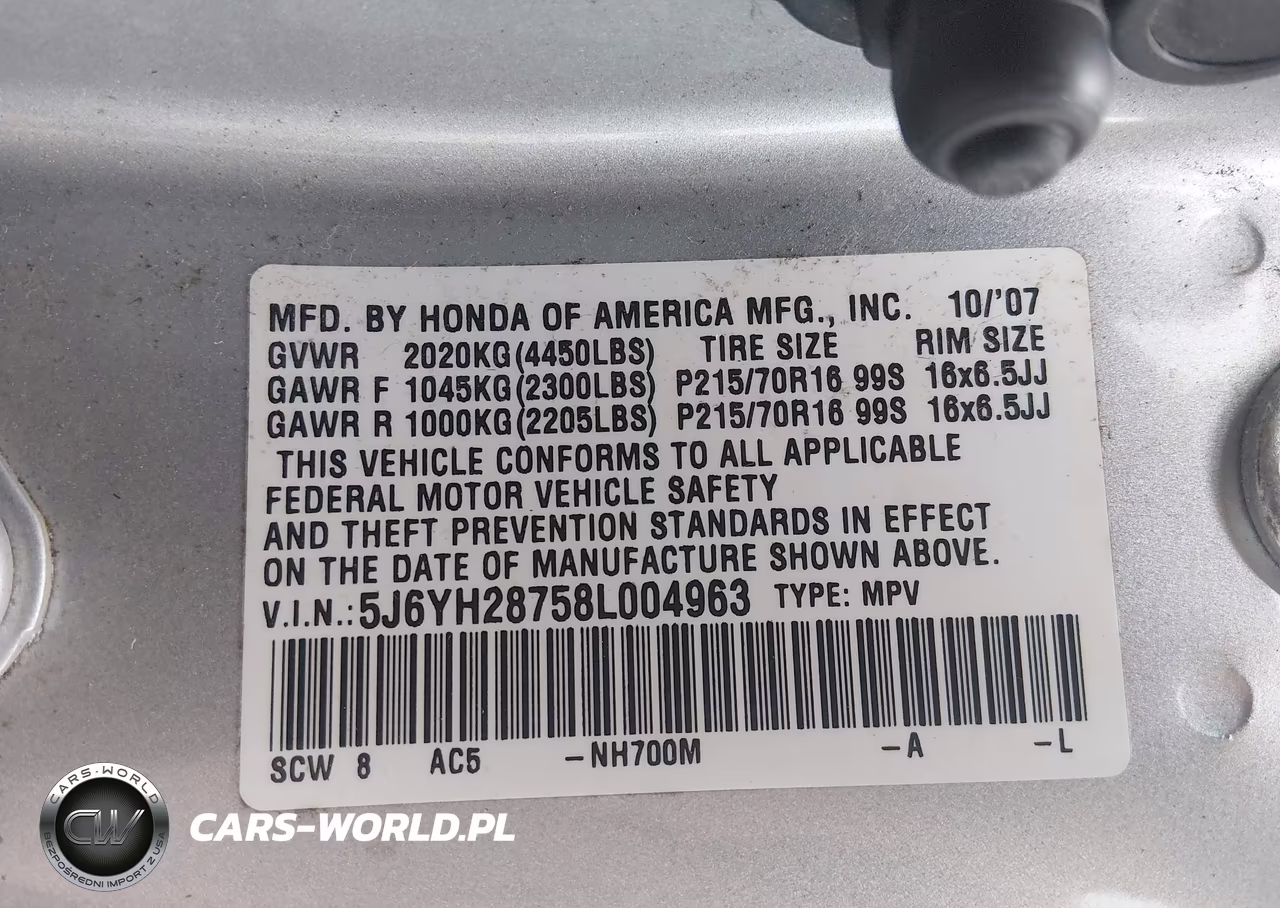 2008 Honda Element Ex VIN:5J6YH28758L004963 - 9