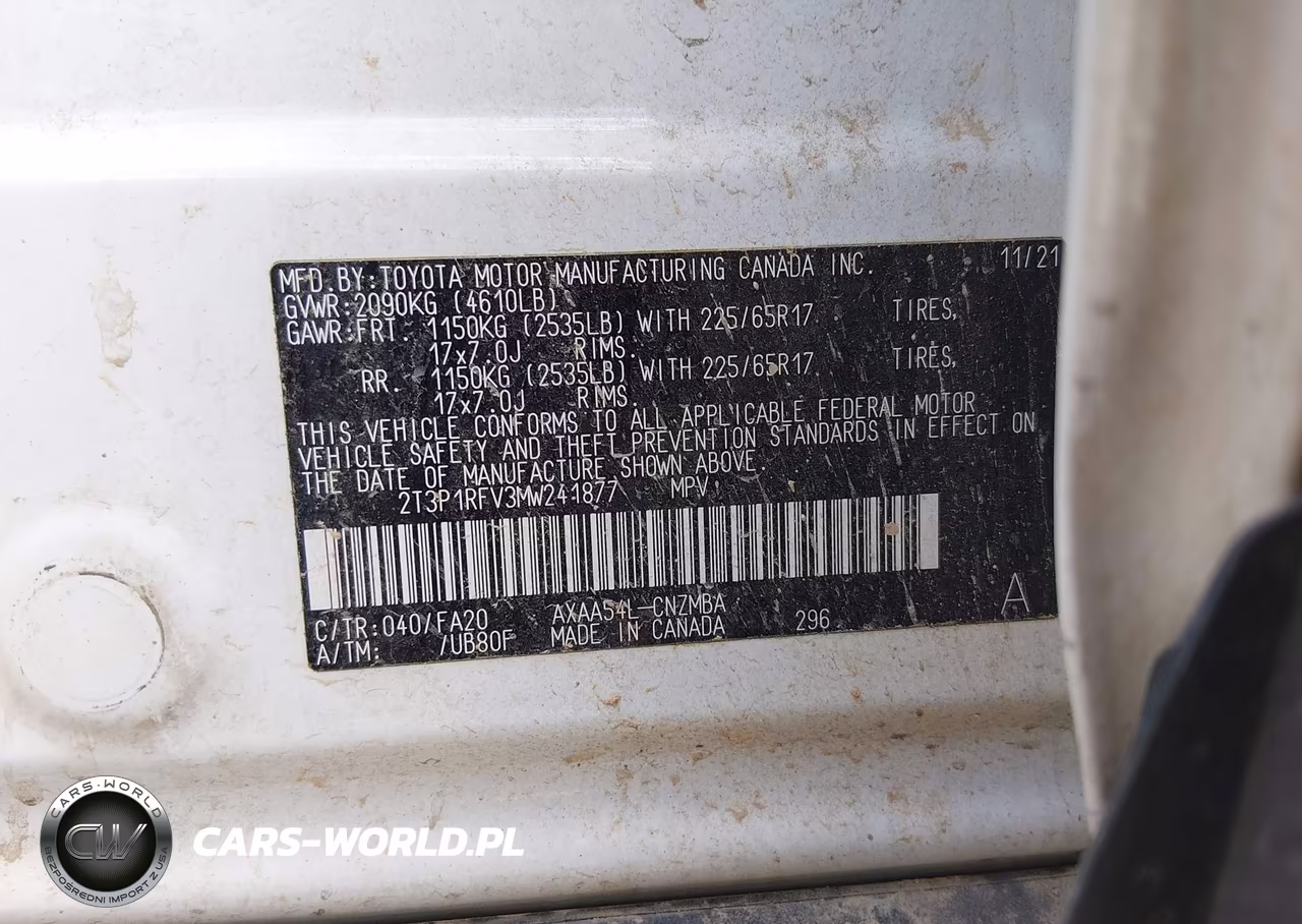 2021 Toyota Rav4 Xle VIN:2T3P1RFV3MW241877 - 9
