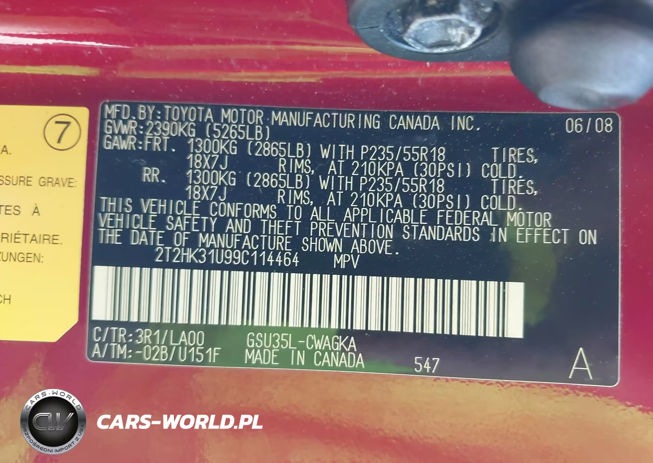 2009 Lexus Rx 350 VIN:2T2HK31U99C114464 - 9