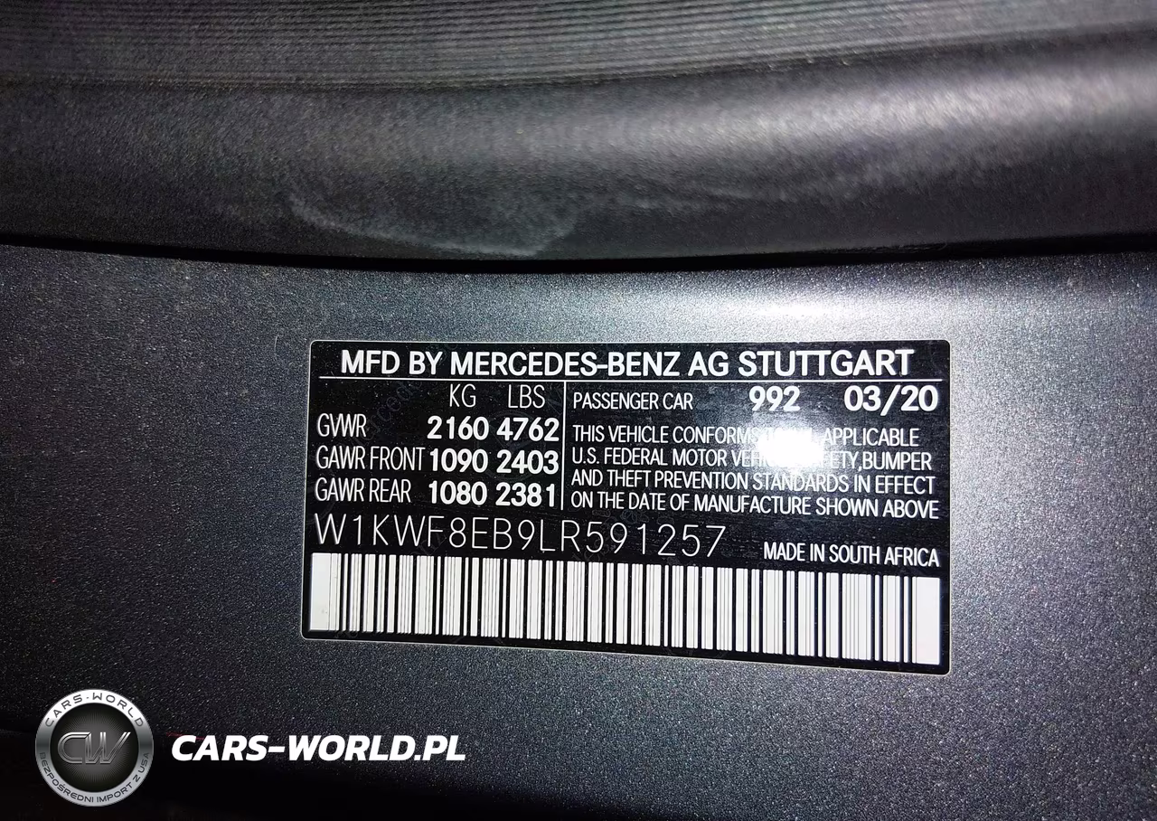 2020 Mercedes-Benz C 300 4Matic VIN:W1KWF8EB9LR591257 - 9