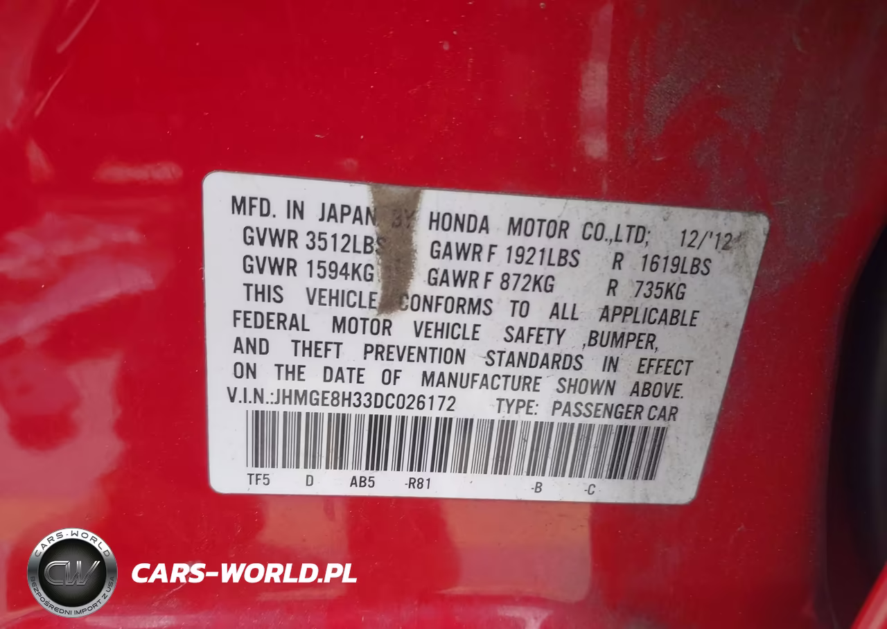 2013 Honda Fit VIN:JHMGE8H33DC026172 - 9