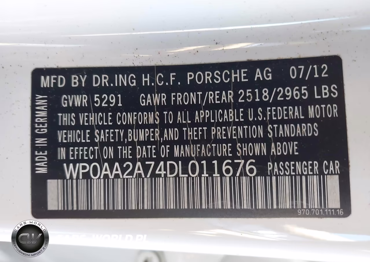 2013 Porsche Panamera 4 VIN:WP0AA2A74DL011676 - 9
