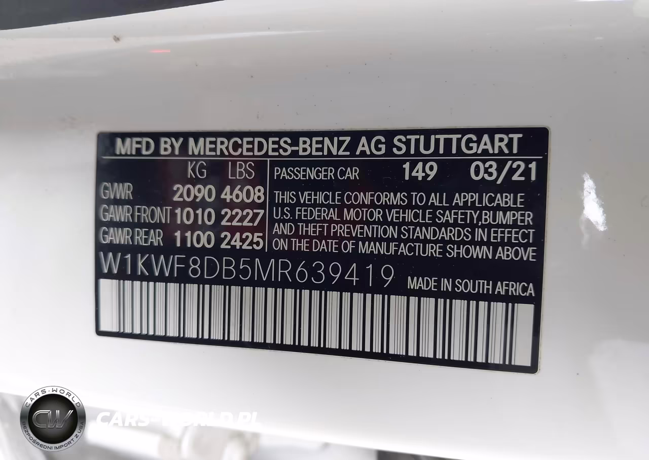 2021 Mercedes-Benz C 300 Sedan VIN:W1KWF8DB5MR639419 - 9