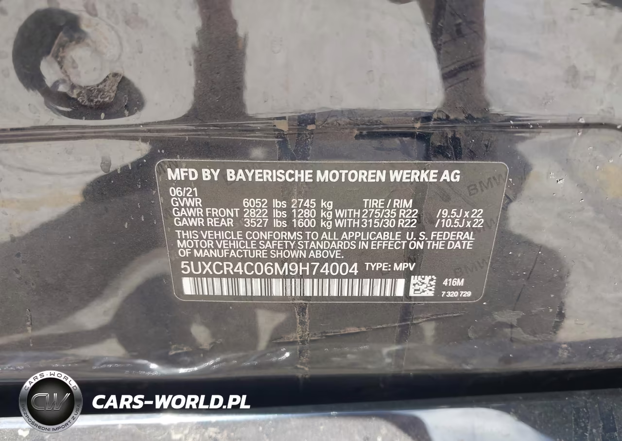 2021 BMW X5 Sdrive40I VIN:5UXCR4C06M9H74004 - 9