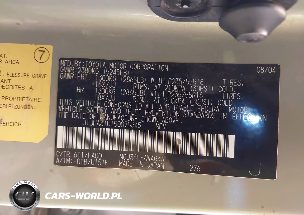 2005 Lexus Rx 330 VIN:JTJHA31U150075345 - 9