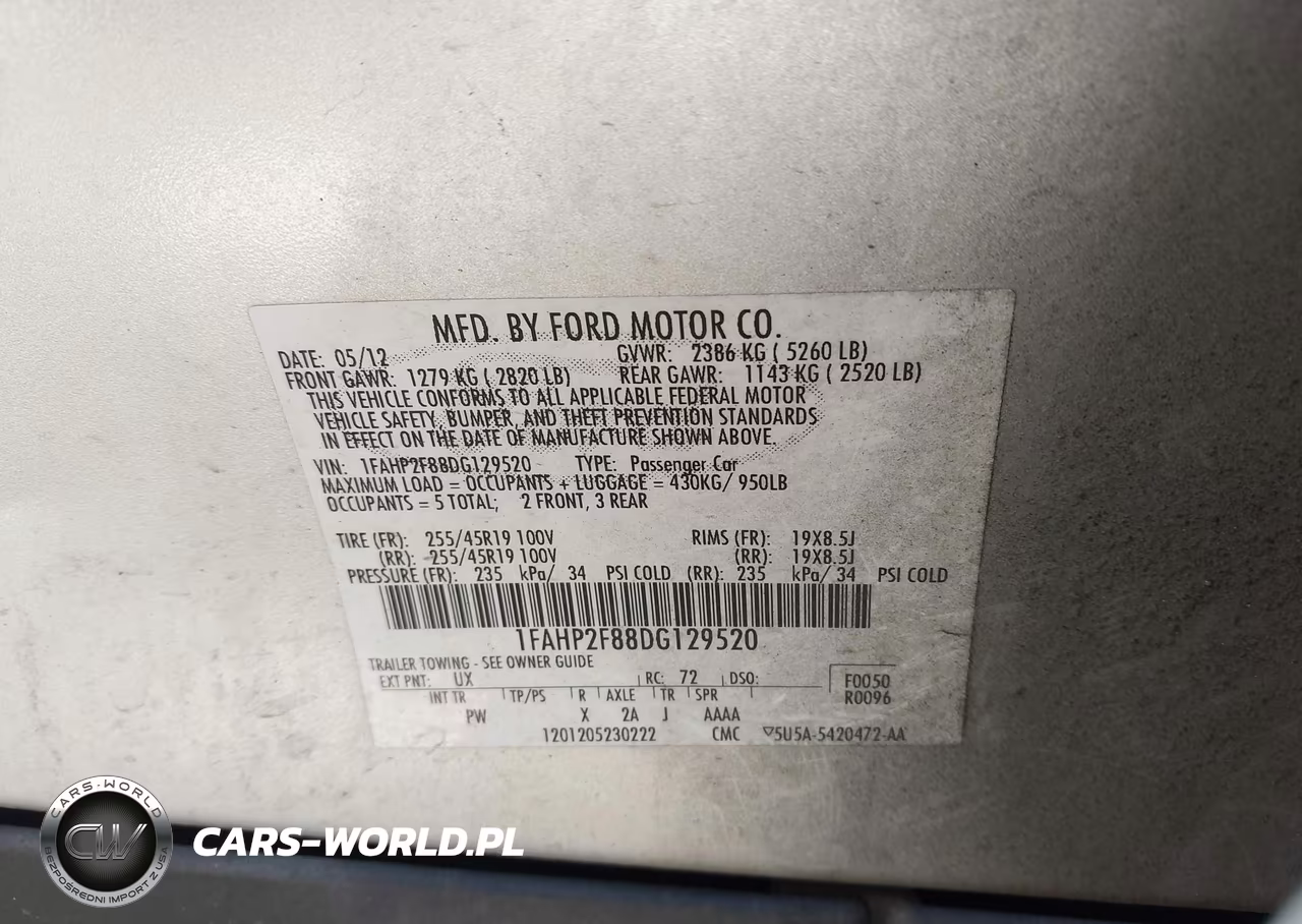 2013 Ford Taurus Limited VIN:1FAHP2F88DG129520 - 9