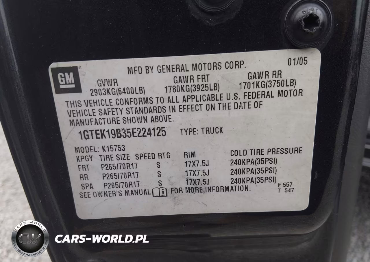 2005 GMC Sierra 1500 Slt VIN:1GTEK19B35E224125 - 9
