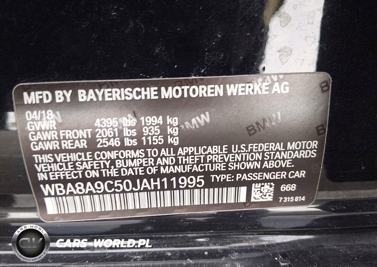 2018 BMW 320I VIN:WBA8A9C50JAH11995 - 9