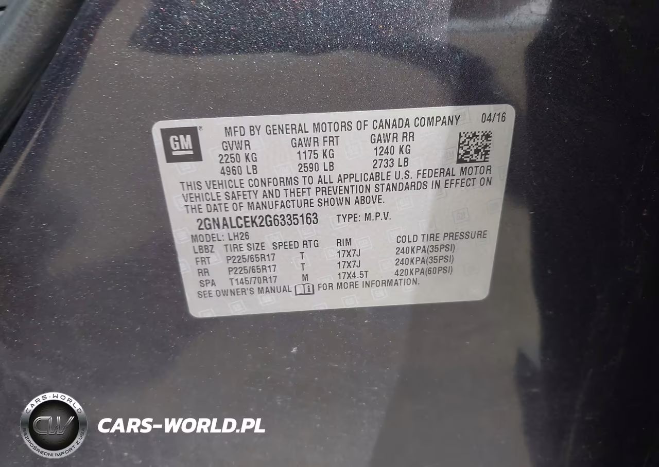 2016 Chevrolet Equinox Lt VIN:2GNALCEK2G6335163 - 9