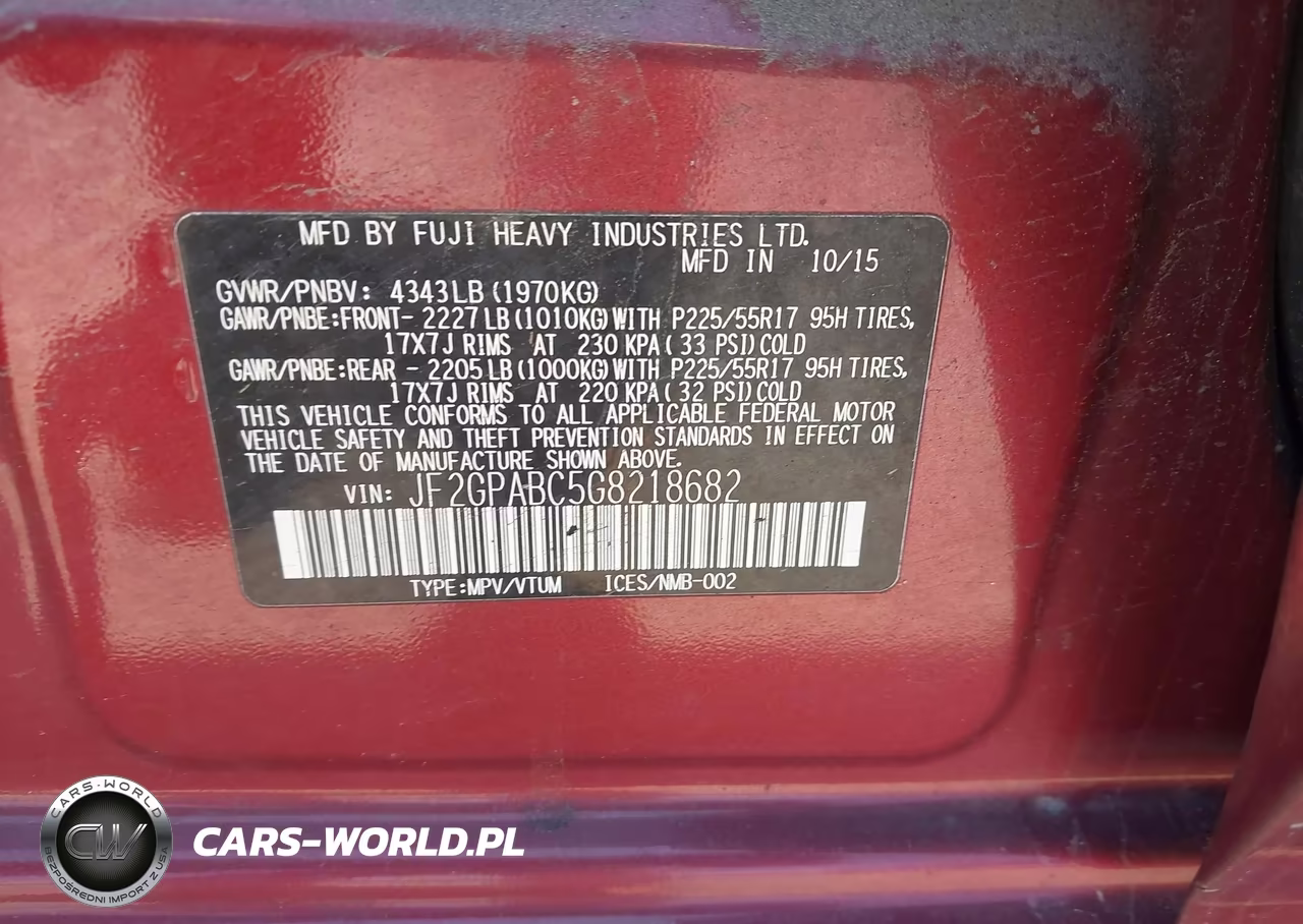 2016 Subaru Crosstrek 2.0I Premium VIN:JF2GPABC5G8218682 - 9