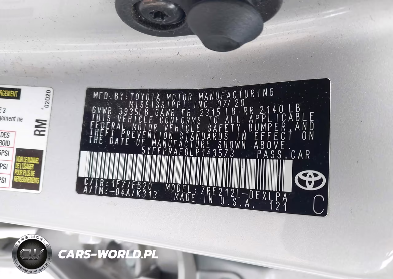 2020 Toyota Corolla Le VIN:5YFEPRAE0LP143573 - 9