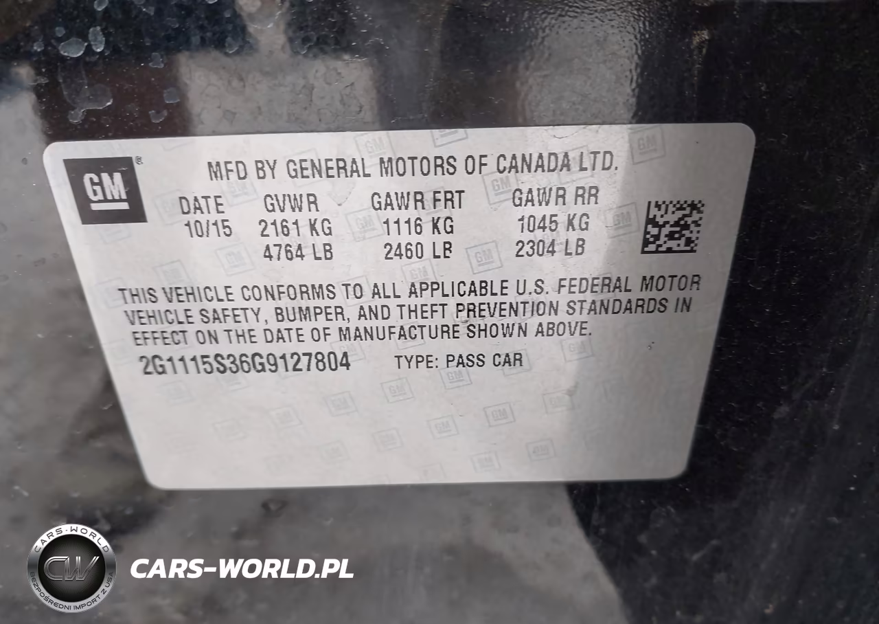 2016 Chevrolet Impala 2Lt VIN:2G1115S36G9127804 - 9