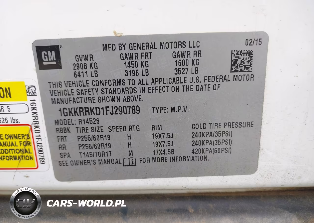 2015 GMC Acadia Slt-1 VIN:1GKKRRKD1FJ290789 - 9
