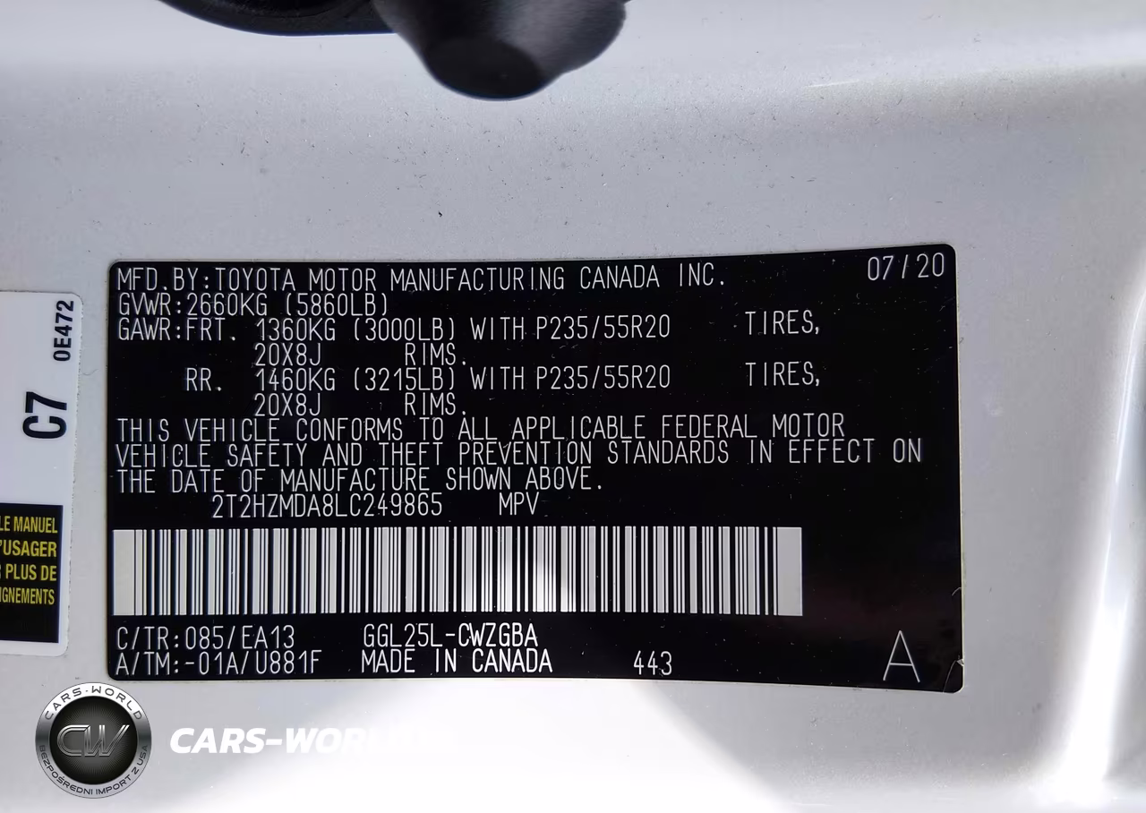 2020 Lexus Rx 350 VIN:2T2HZMDA8LC249865 - 9