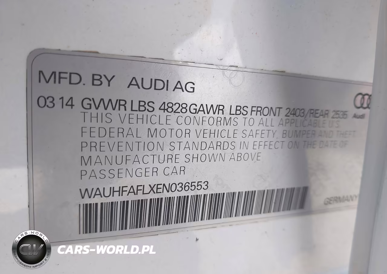 2014 Audi A4 2.0T Premium VIN:WAUHFAFLXEN036553 - 9