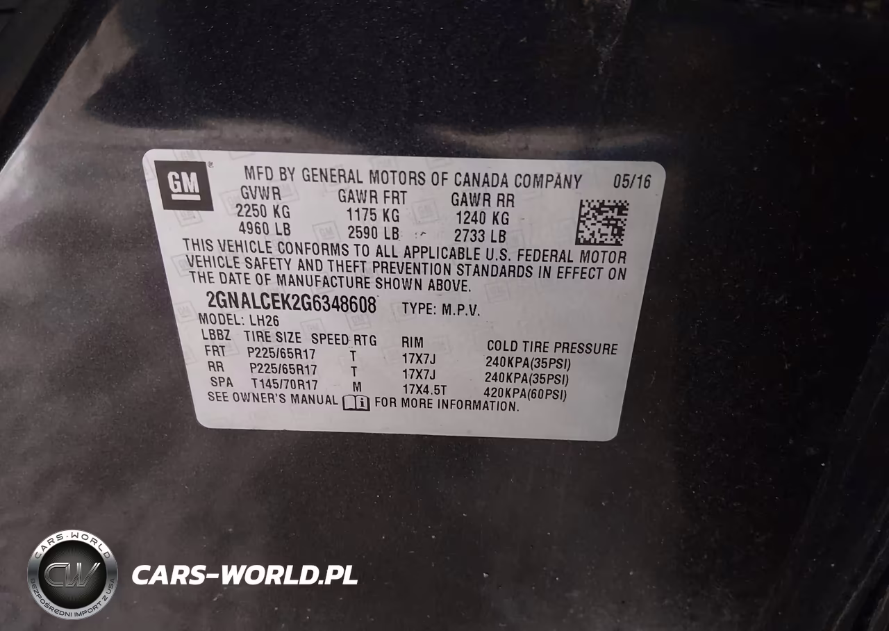2016 Chevrolet Equinox Lt VIN:2GNALCEK2G6348608 - 9
