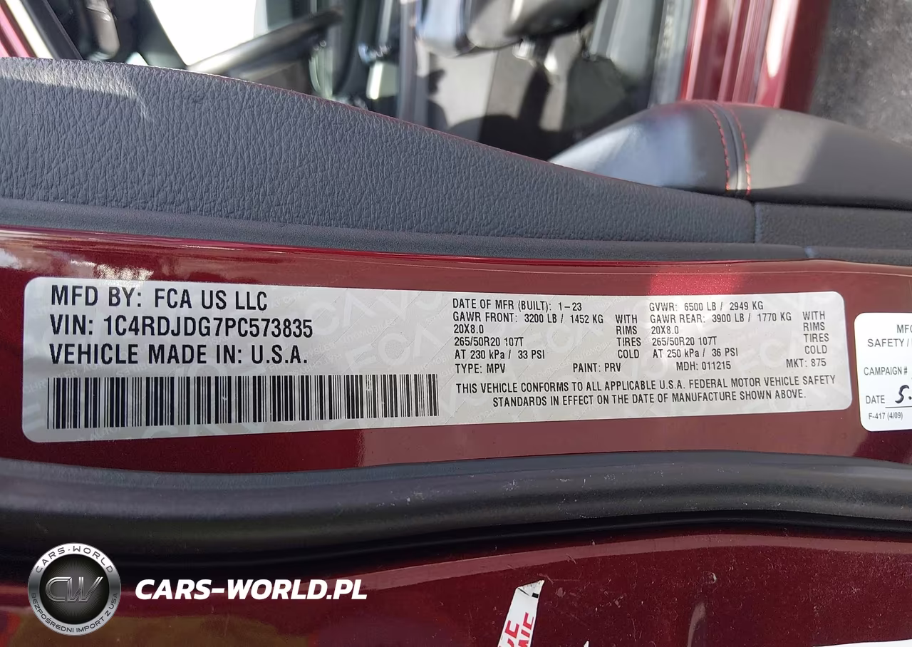 2023 Dodge Durango Gt Plus Awd VIN:1C4RDJDG7PC573835 - 9