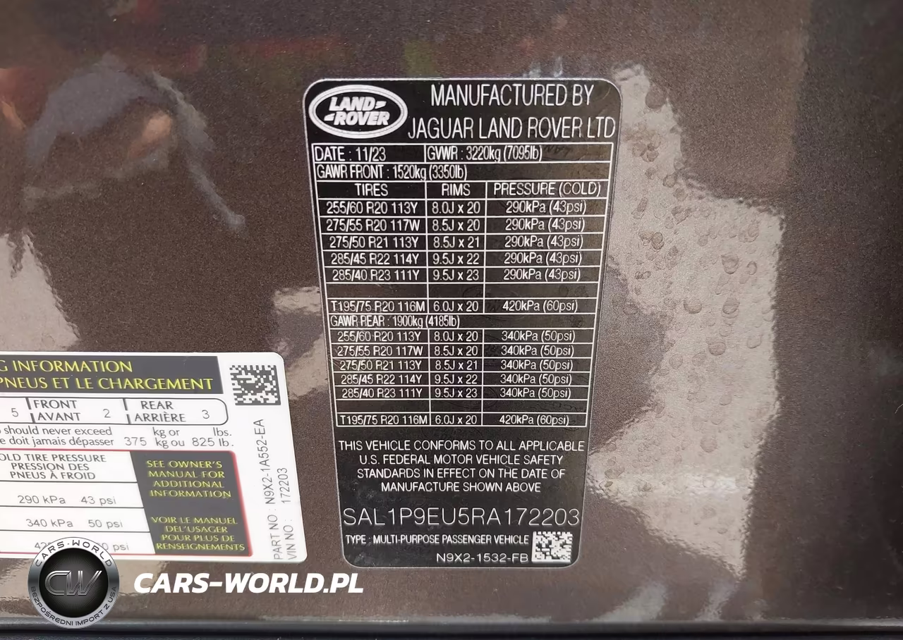2024 Land Rover Range Rover Sport Se VIN:SAL1P9EU5RA172203 - 9