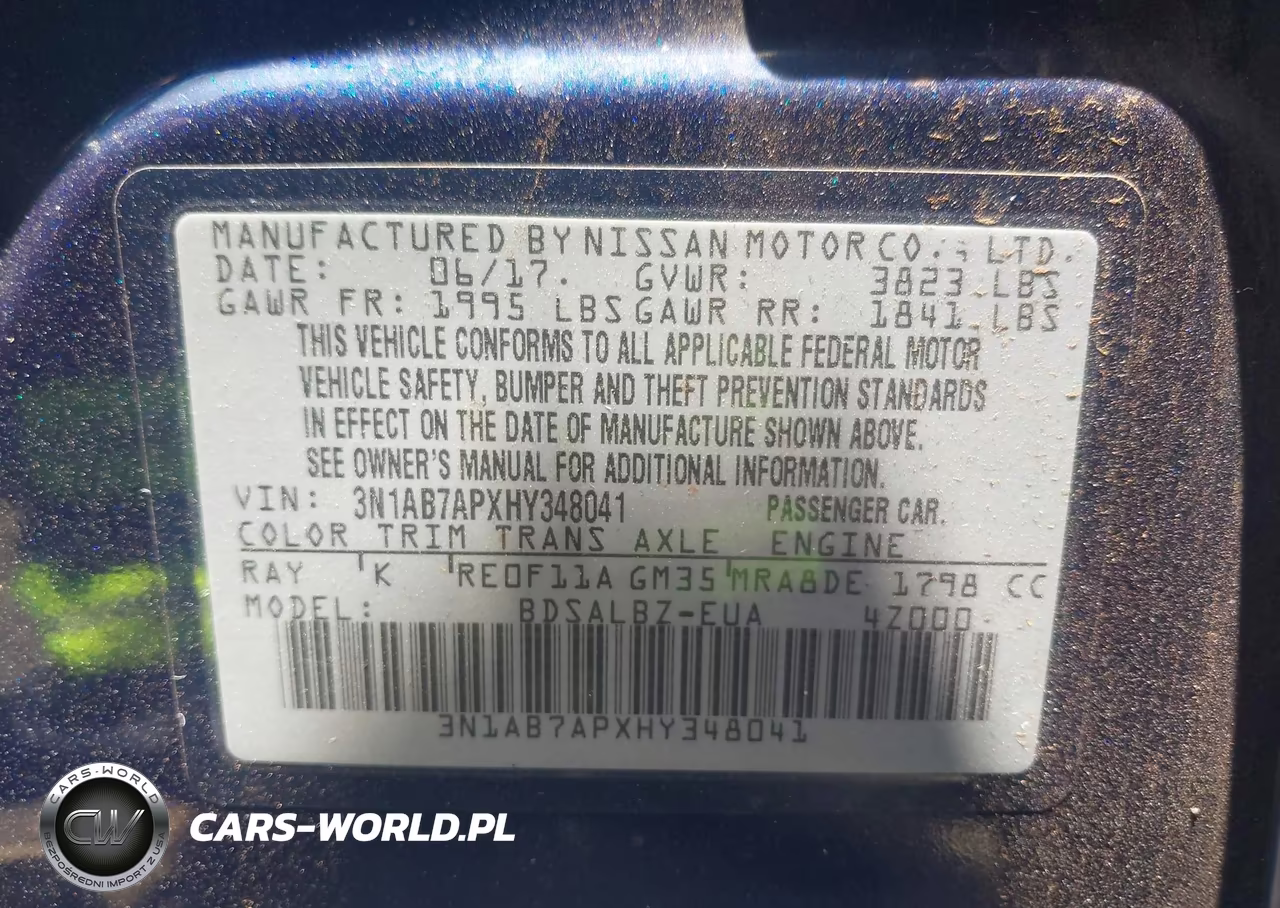 2017 Nissan Sentra S VIN:3N1AB7APXHY348041 - 9