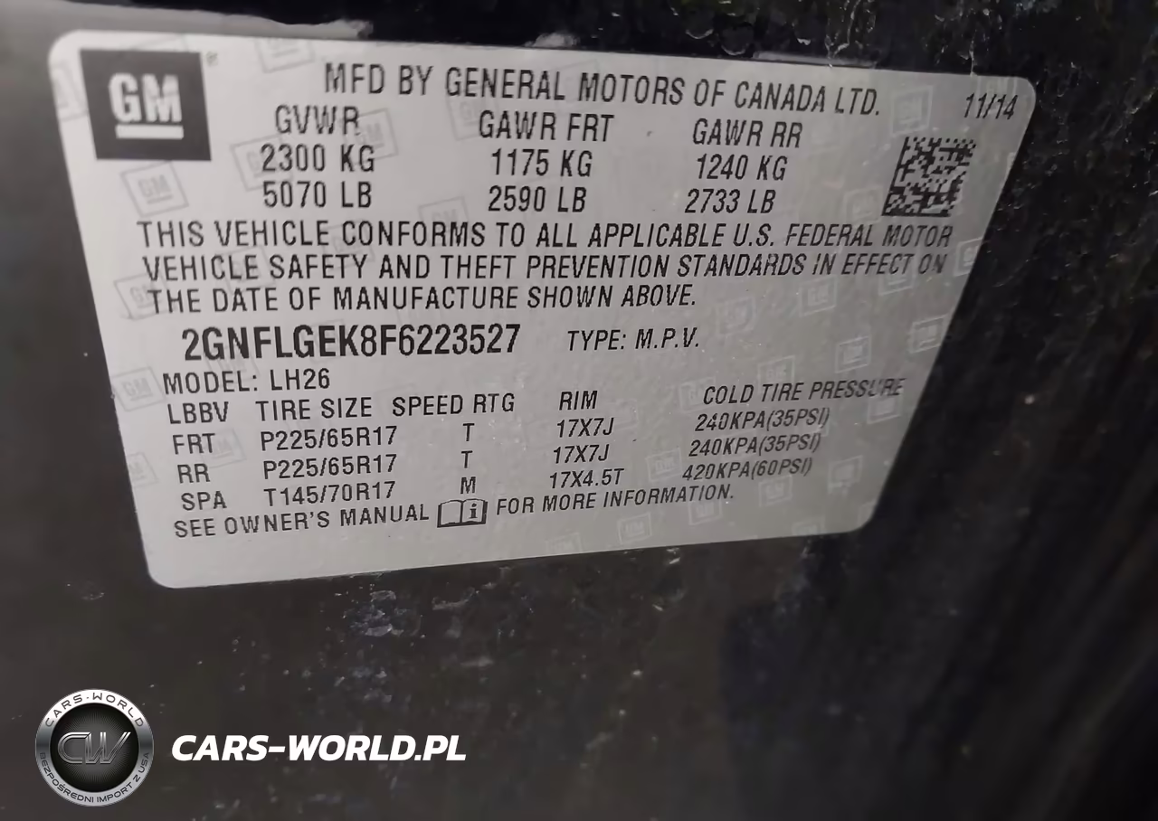 2015 Chevrolet Equinox 2Lt VIN:2GNFLGEK8F6223527 - 9