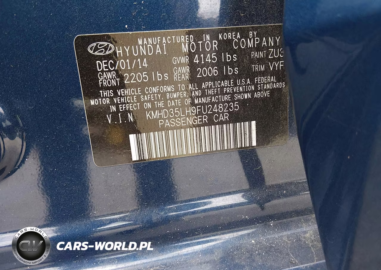 2015 Hyundai Elantra Gt VIN:KMHD35LH9FU248235 - 9
