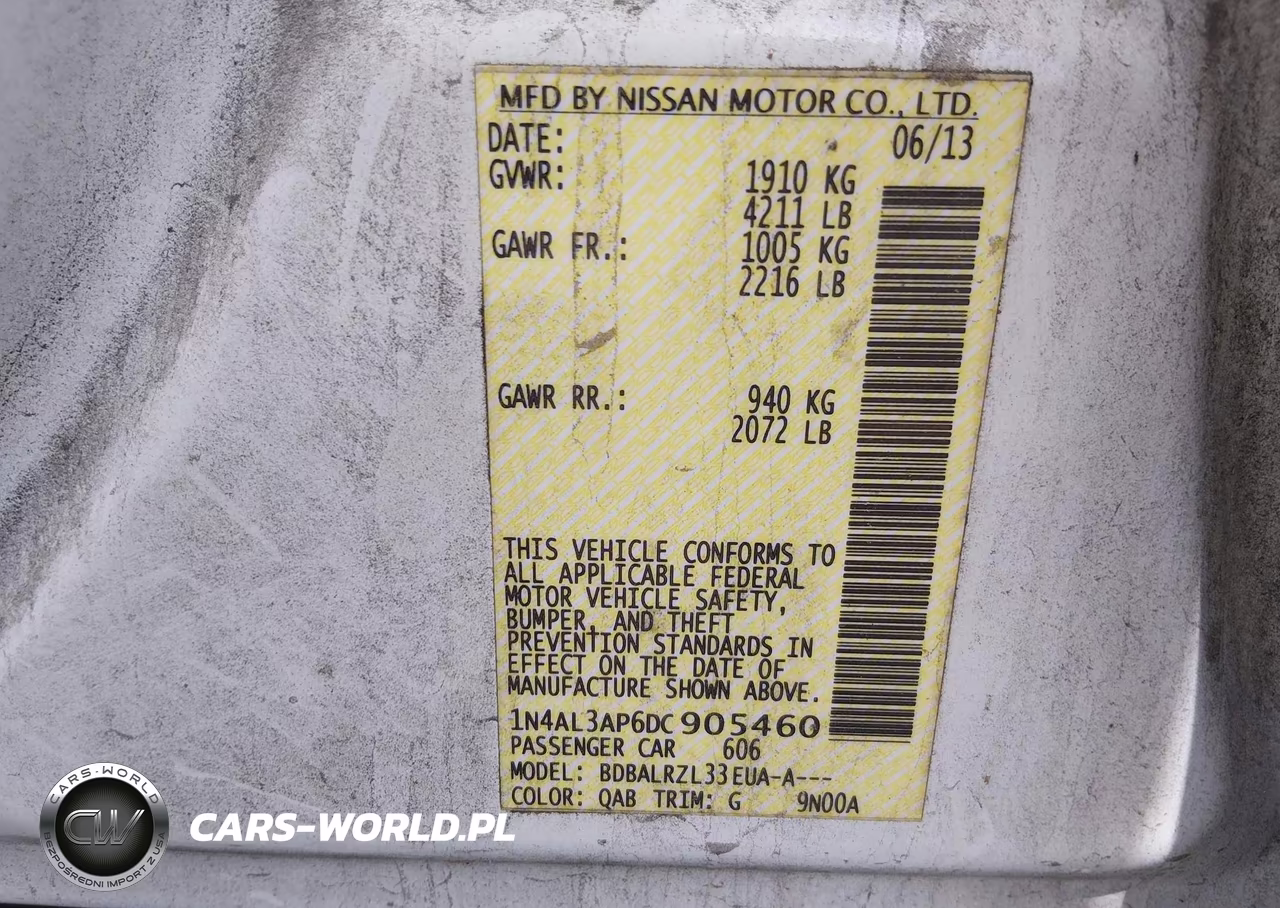 2013 Nissan Altima 2.5 S VIN:1N4AL3AP6DC905460 - 9