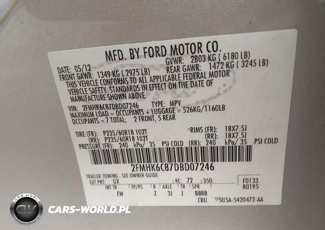 2013 Ford Flex Sel VIN:2FMHK6C87DBD07246 - 9