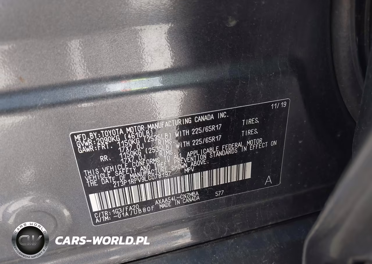 2020 Toyota Rav4 Xle VIN:2T3P1RFV9LC078197 - 9