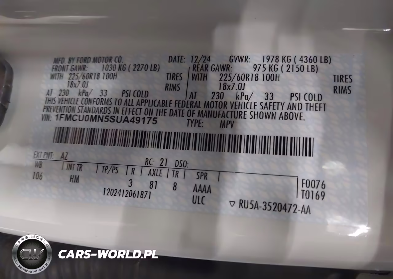 2025 Ford Escape St Line VIN:1FMCU0MN5SUA49175 - 9