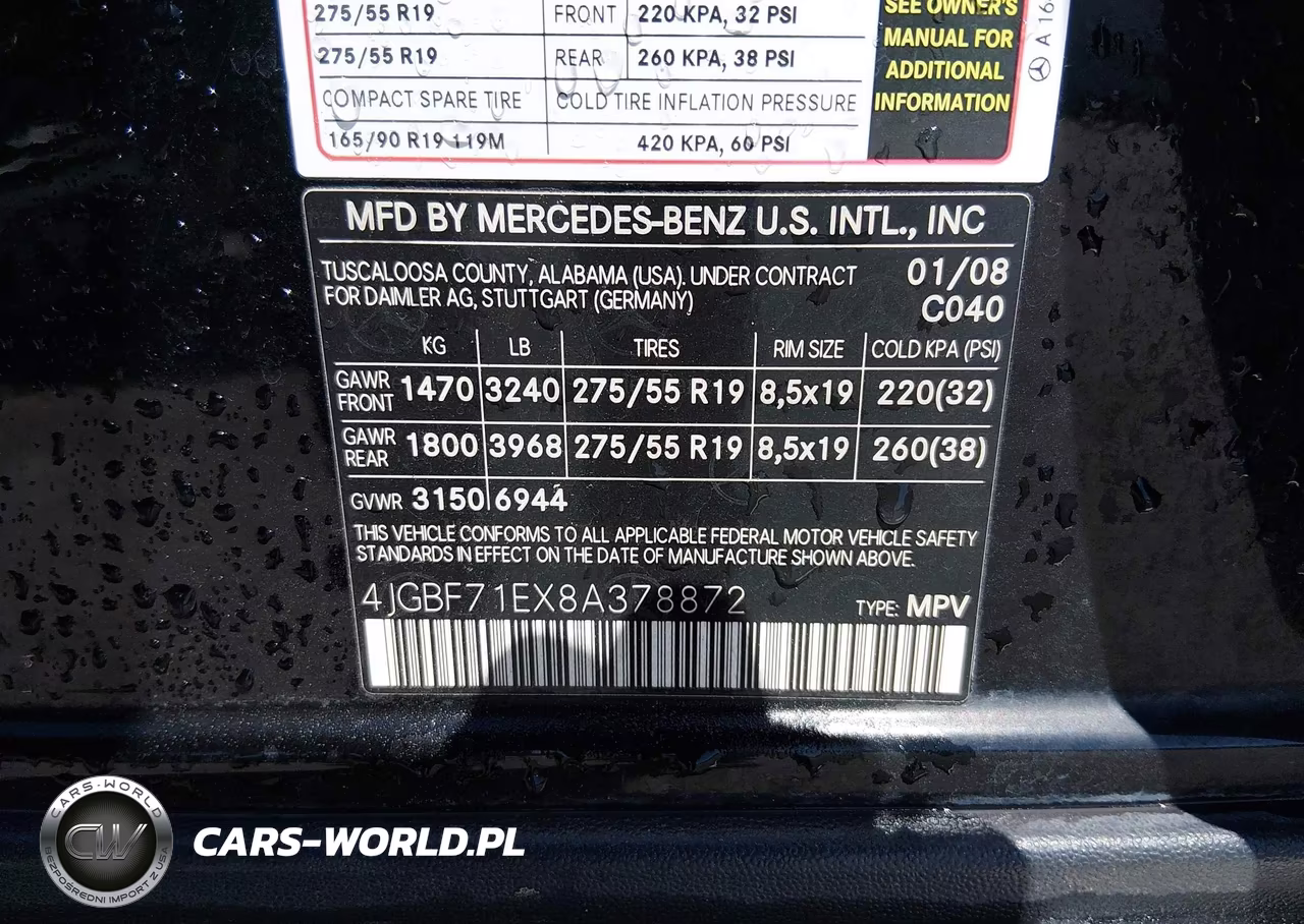 2008 Mercedes-Benz Gl 450 4Matic VIN:4JGBF71EX8A378872 - 9