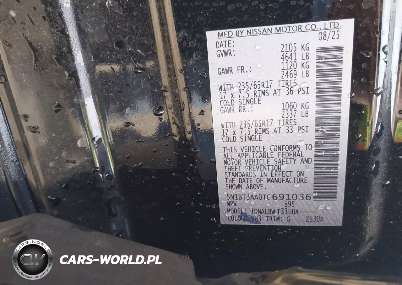 2026 Nissan Rogue S VIN:5N1BT3AA0TC691036 - 9