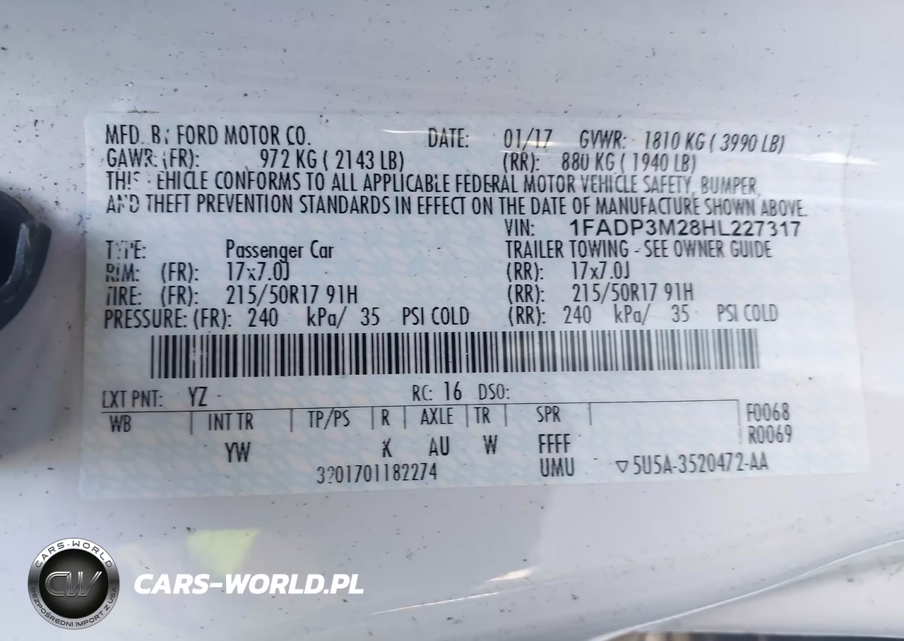 2017 Ford Focus Sel VIN:1FADP3M28HL227317 - 9