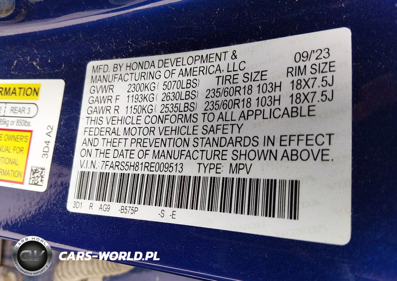 2024 Honda Cr-V Hybrid Sport-L VIN:7FARS5H81RE009513 - 9