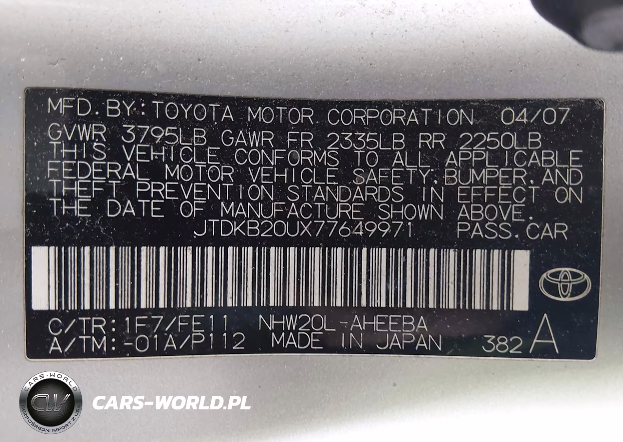 2007 Toyota Prius VIN:JTDKB20UX77649971 - 9