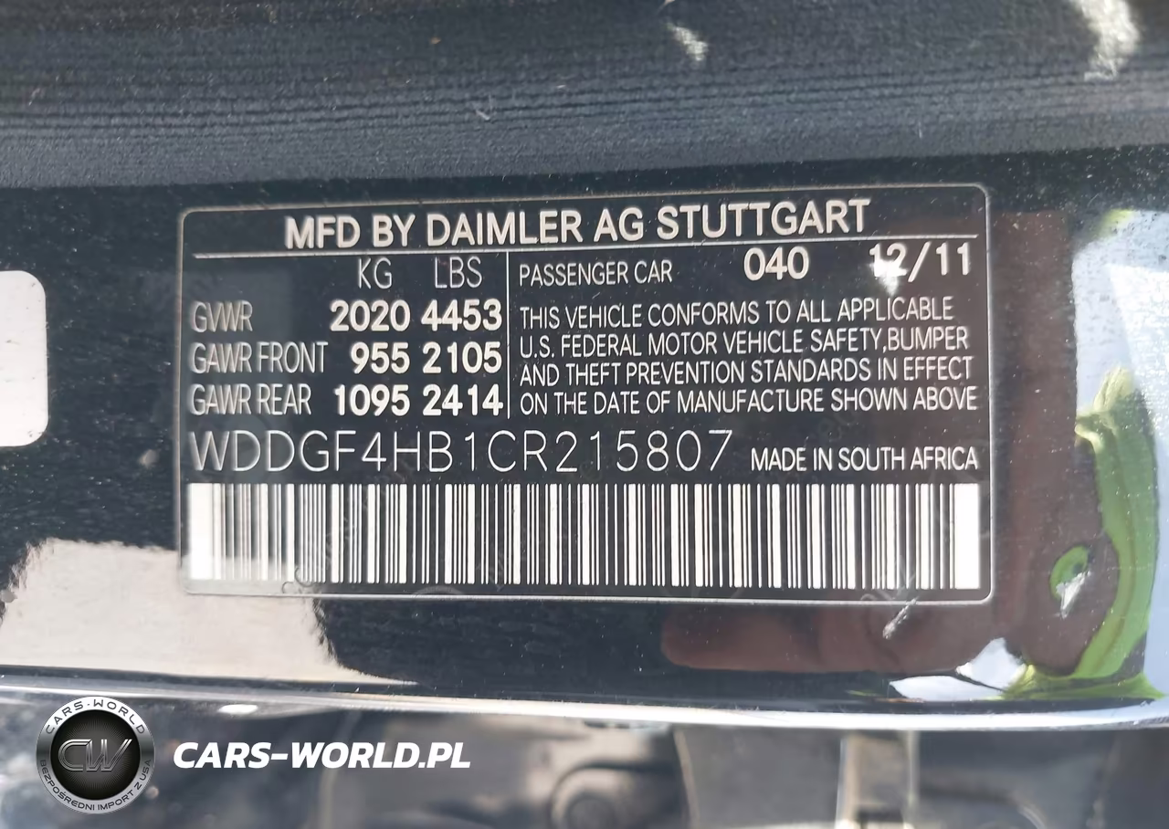 2012 Mercedes-Benz C 250 Sport VIN:WDDGF4HB1CR215807 - 9