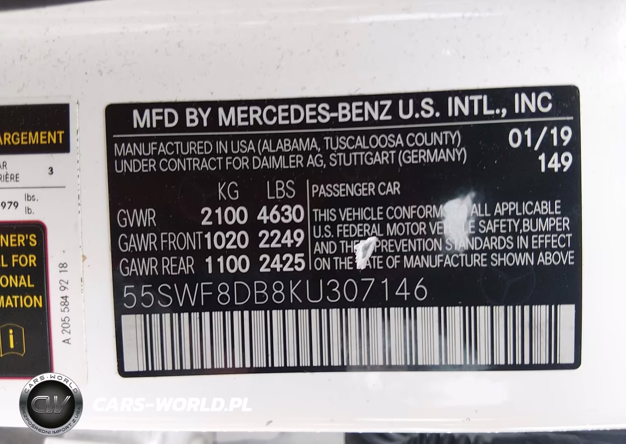 2019 Mercedes-Benz C 300 VIN:55SWF8DB8KU307146 - 9