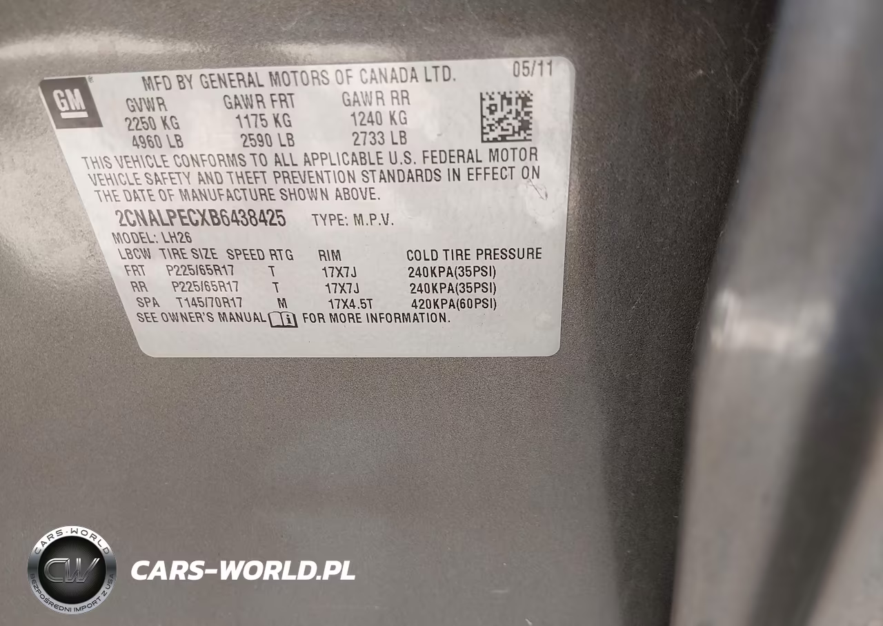 2011 Chevrolet Equinox 2Lt VIN:2CNALPECXB6438425 - 9
