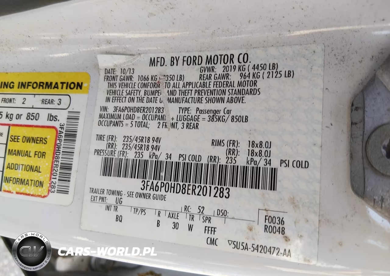 2014 Ford Fusion Se VIN:3FA6P0HD8ER201283 - 9