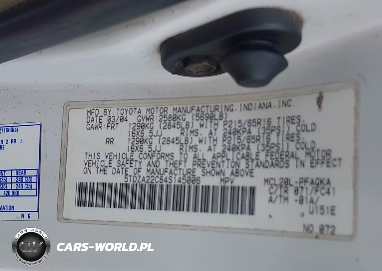 2004 Toyota Sienna Xle VIN:5TDZA22C84S145006 - 9