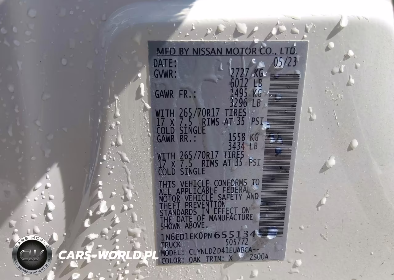 2023 Nissan Frontier Pro-4X 4X4 VIN:1N6ED1EK0PN655134 - 9