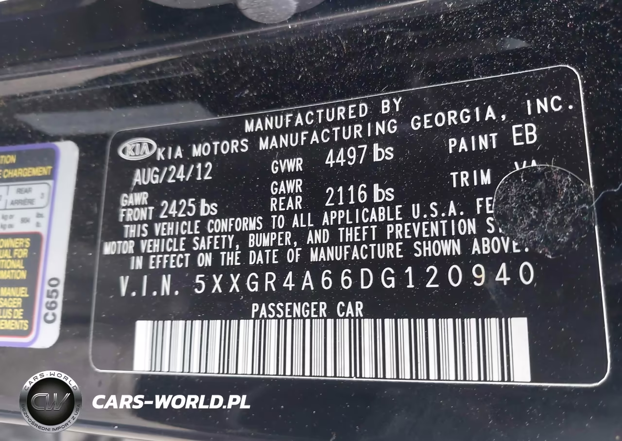 2013 Kia Optima Sx VIN:5XXGR4A66DG120940 - 9