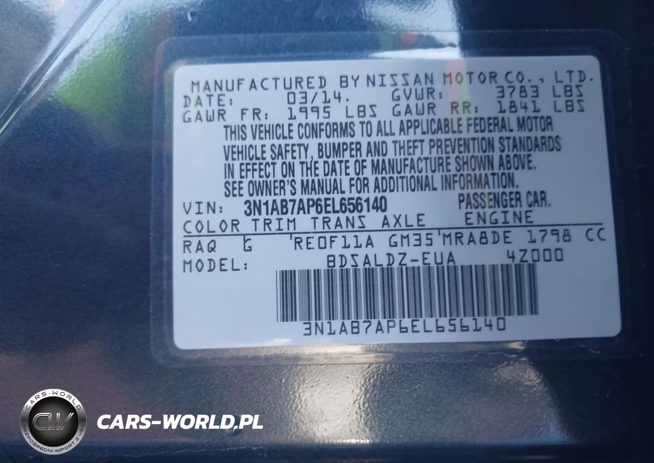 2014 Nissan Sentra Sv VIN:3N1AB7AP6EL656140 - 9