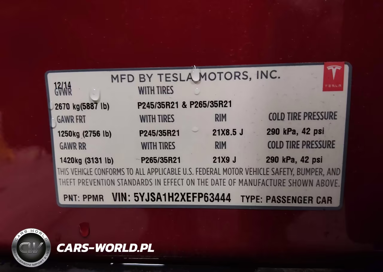 2014 Tesla Model S P85D VIN:5YJSA1H2XEFP63444 - 9