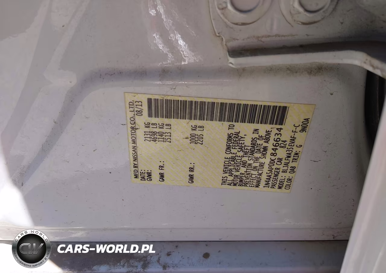 2013 Nissan Maxima 3.5 Sv VIN:1N4AA5AP0DC846634 - 9