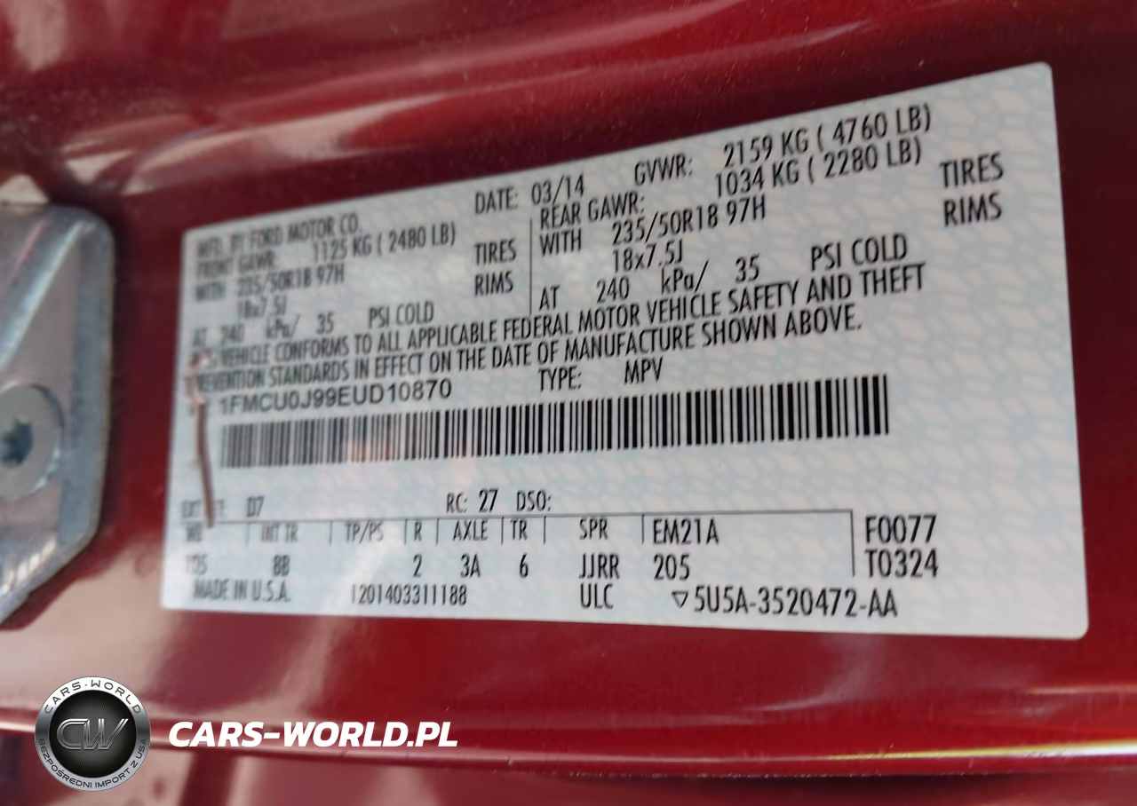 2014 Ford Escape Titanium VIN:1FMCU0J99EUD10870 - 9